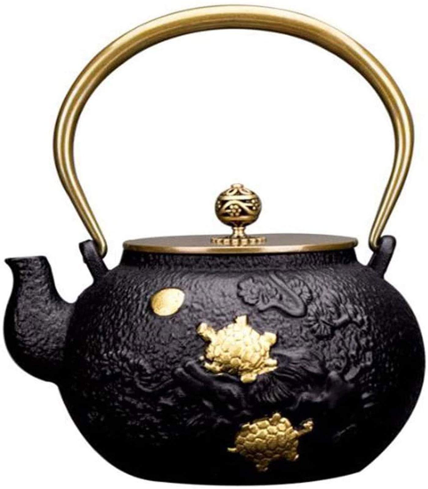 1.2L Japanese Vintage Cast Iron Tea Kettle - Heat Resistant & Anti-Rust with Strainer - Perfect for Home, Office & Party Tea Brewing | Elegant Teapot for Matcha, Herbal & Loose Leaf Tea