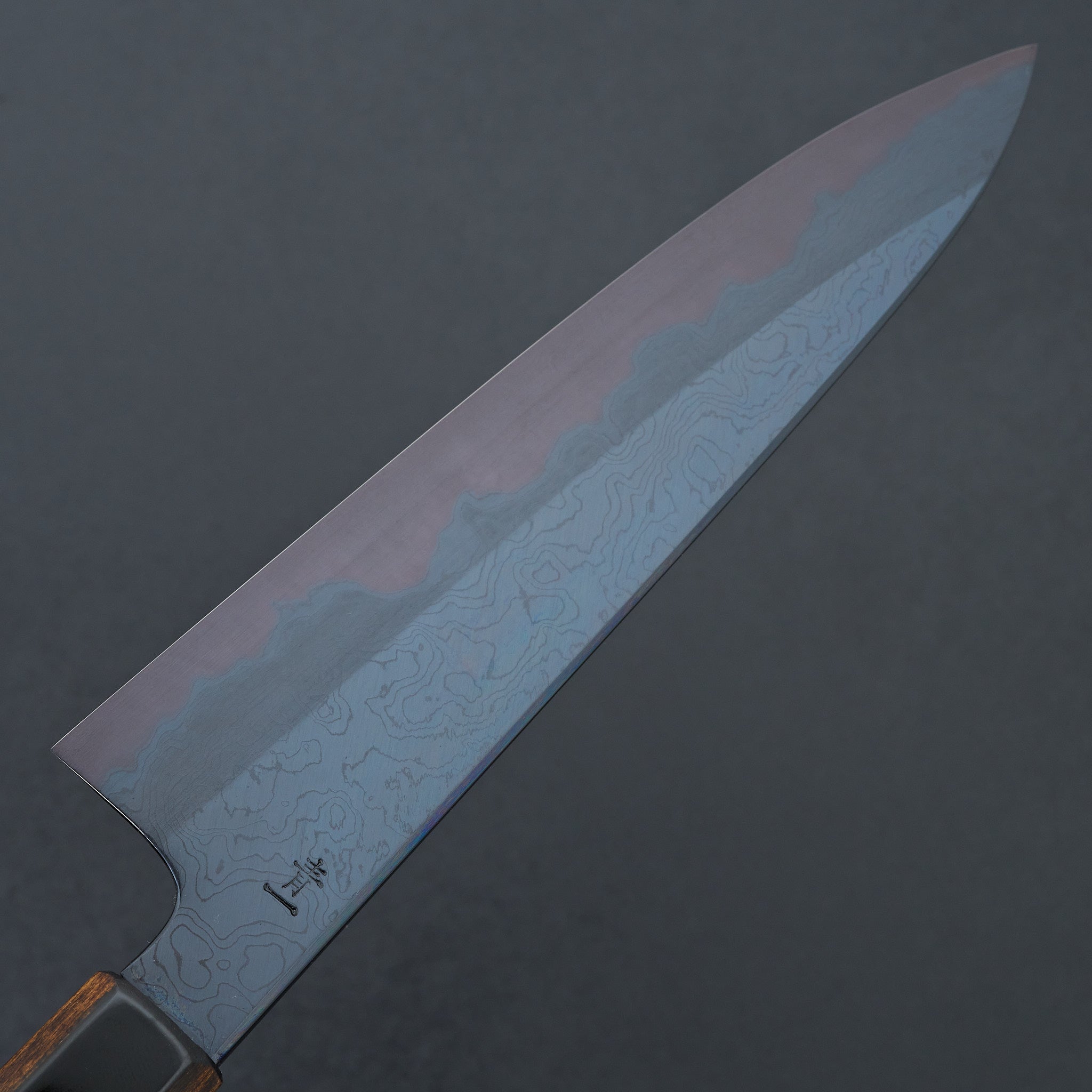 Premium Kagekiyo Blue #1 Black Dyed Damascus Gyuto 210mm Japanese Chef Knife - Perfect for Sushi, Sashimi & Precision Cutting