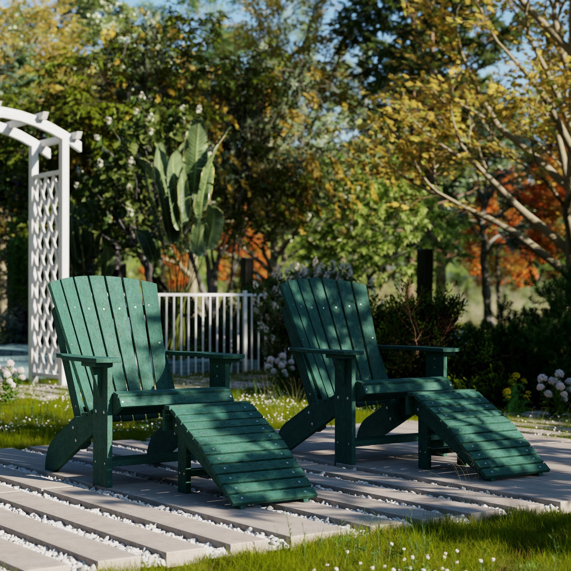 Premium Heritage Adirondack Chair - Solid Wood Outdoor Patio Furniture for Garden, Deck, Poolside & Backyard Relaxation