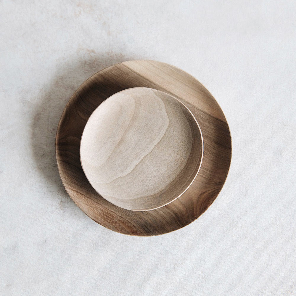Premium Walnut Wood Serving Dish - Handcrafted Natural Wooden Bowl for Salads, Nuts, Snacks - Perfect for Entertaining, Parties & Home Decor