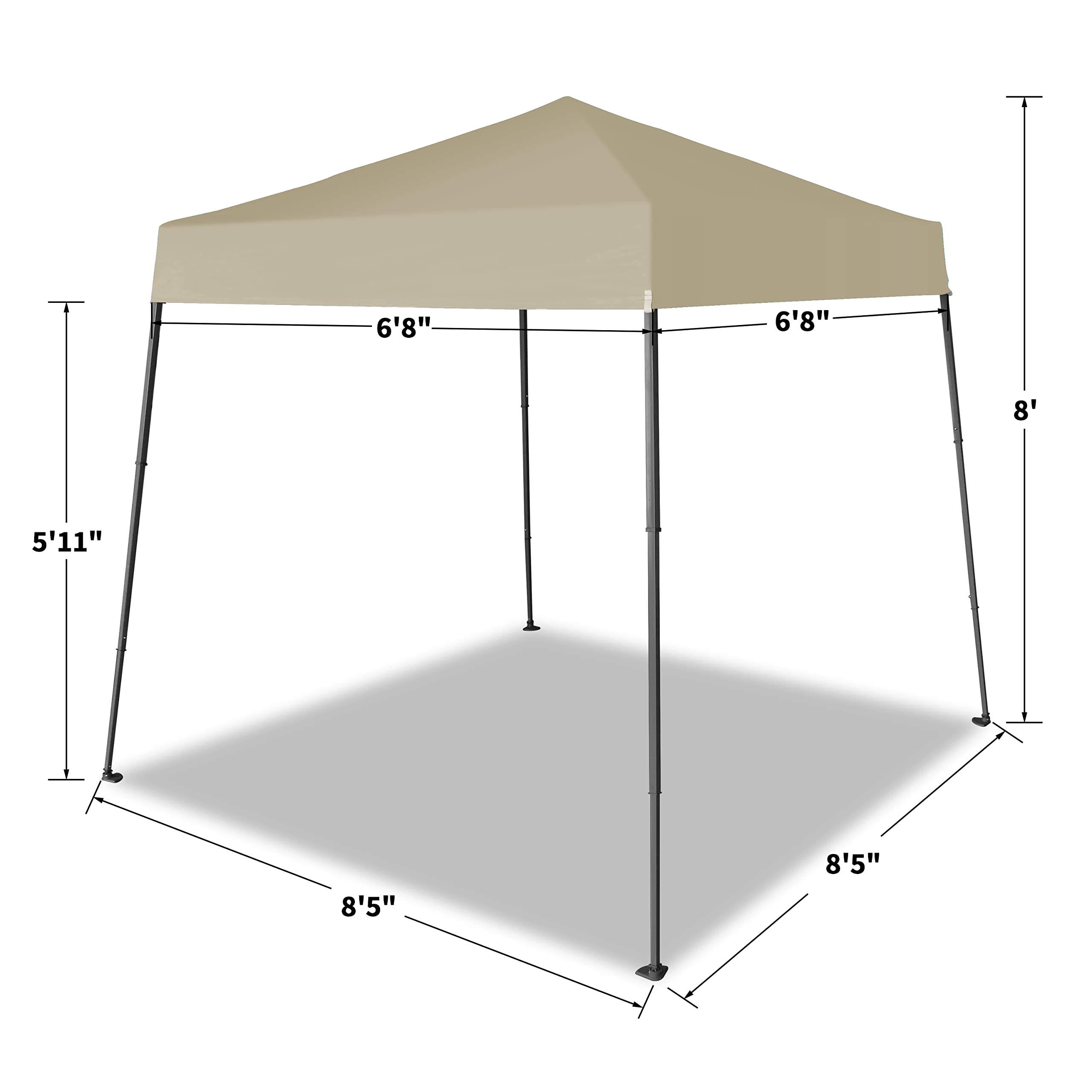 6.5x6.5ft Pop Up Canopy Tent with Carry Bag - Beach & Sports Shelter for Outdoor Events