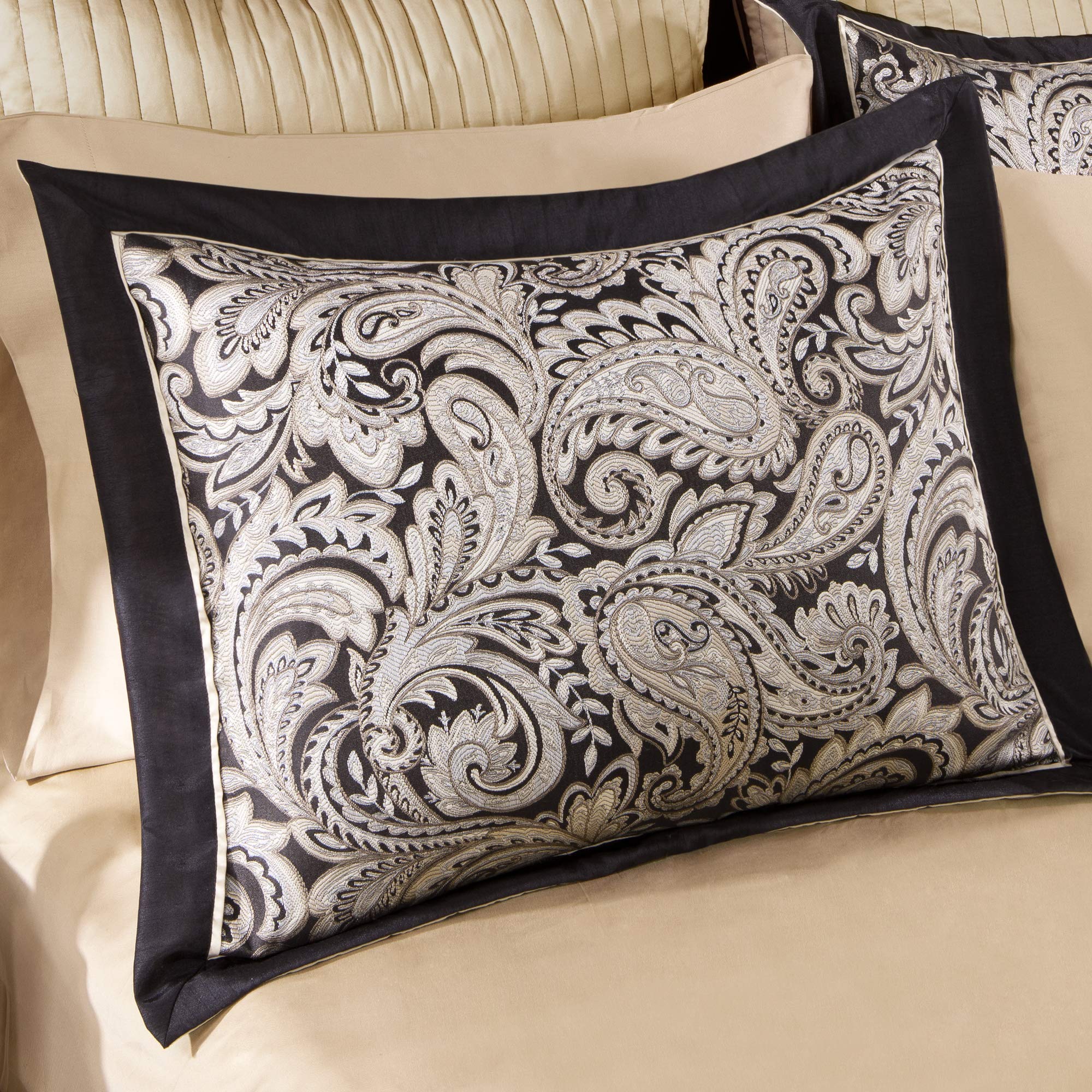 Madison Park Aubrey Cozy Comforter Set - King Size 12-Piece All Season Down Alternative Bedding with Faux Silk Jacquard Paisley Design, Cotton Sheets, Bed Skirt & Decorative Pillows | Perfect for Master Bedroom, Guest Room & Luxury Hotel Style Decor