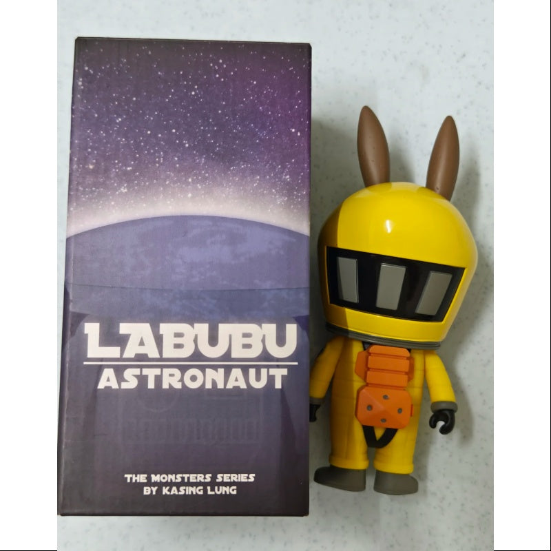 Labubu The Monsters Astronaut Yellow Limited Edition 2017 - Rare Collectible Vinyl Art Toy for Display, Gifts & Pop Culture Enthusiasts
