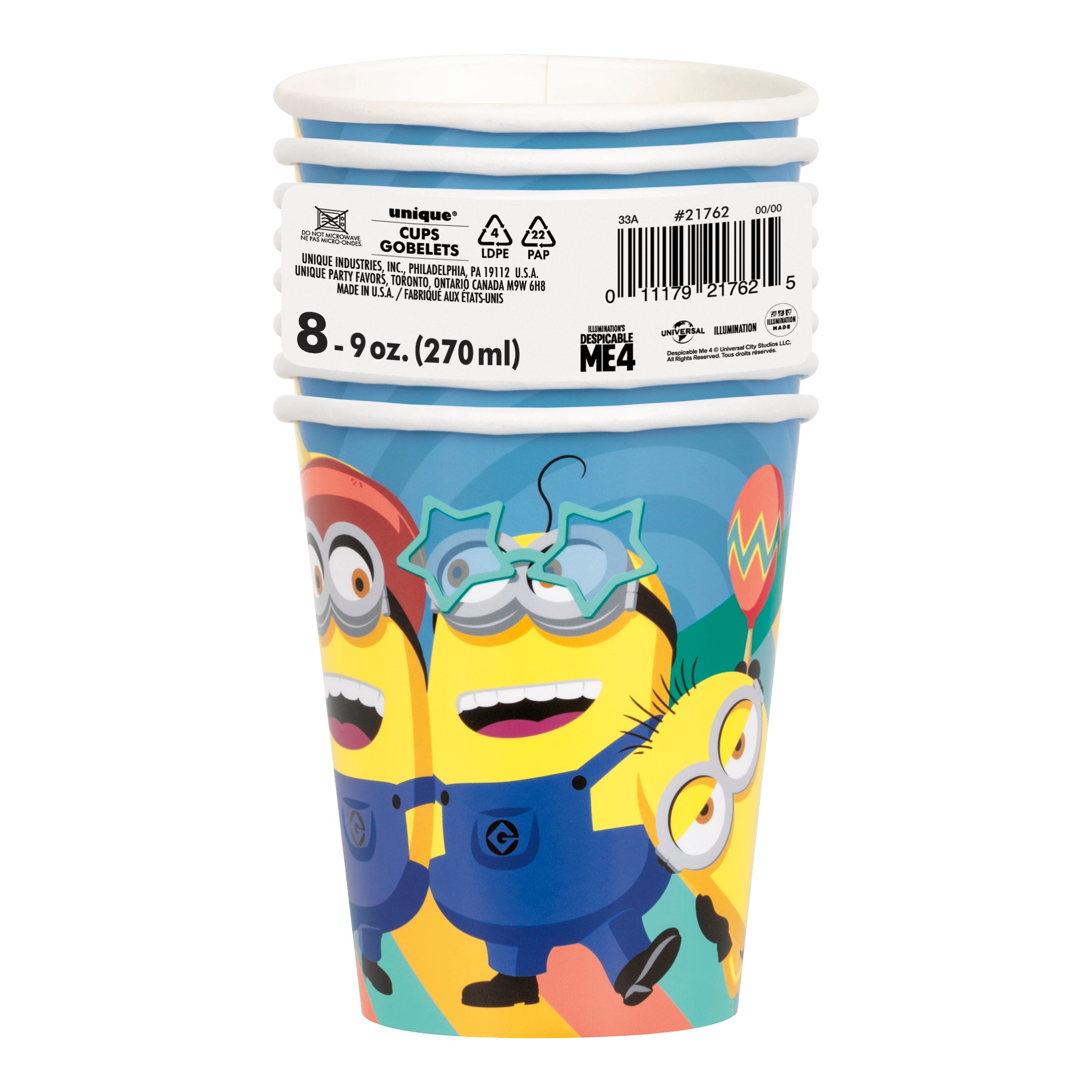 Despicable Me 9oz 8ct Insulated Tumbler Cup - Perfect for Kids' Parties, School Lunches & Movie Nights
