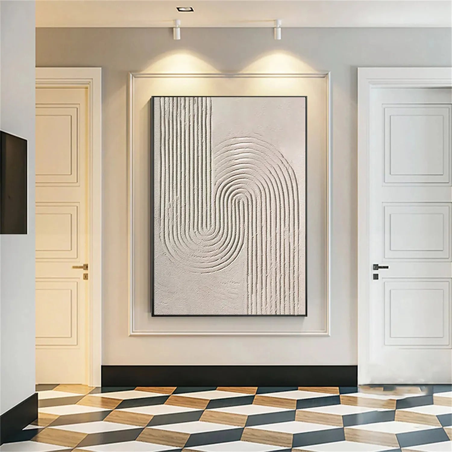 Beige & Brown Abstract Wall Art Print #BB103 - Modern Home Decor for Living Room, Bedroom & Office