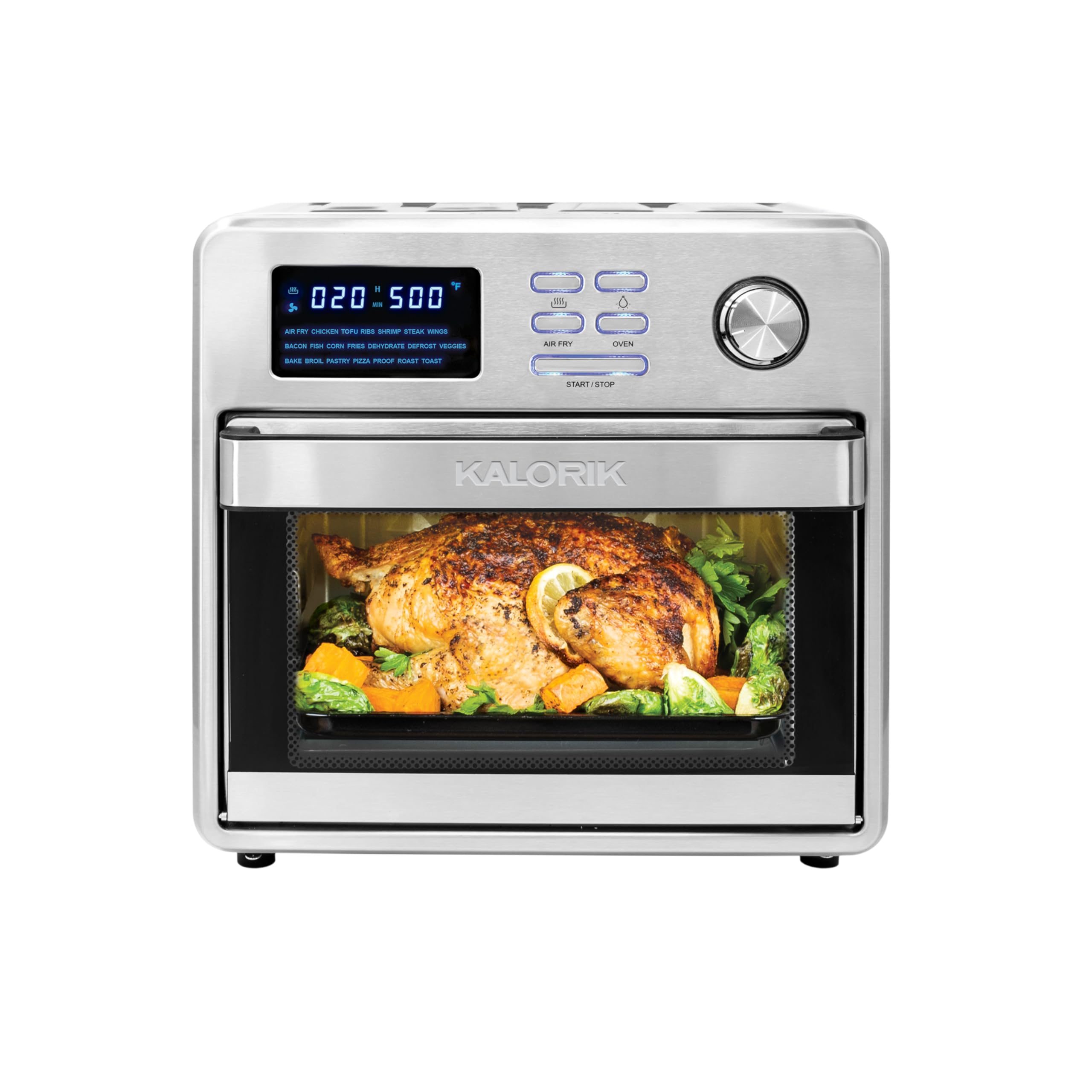 Kalorik MAXX 16 Quart Digital Air Fryer Oven - Stainless Steel (AFO 47797 SS) | Large Capacity Countertop Convection Oven for Healthy Cooking, Baking, Roasting & Reheating | Perfect for Family Meals & Entertaining