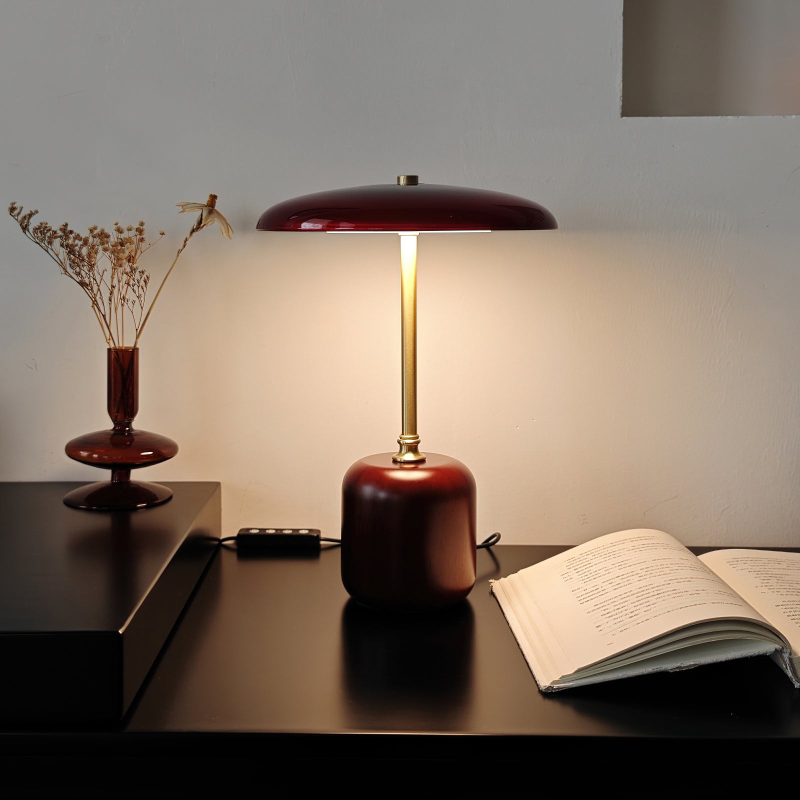 Alaula Modern LED Table Lamp with USB Port - Adjustable Brightness for Bedroom, Living Room & Office Desk Lighting
