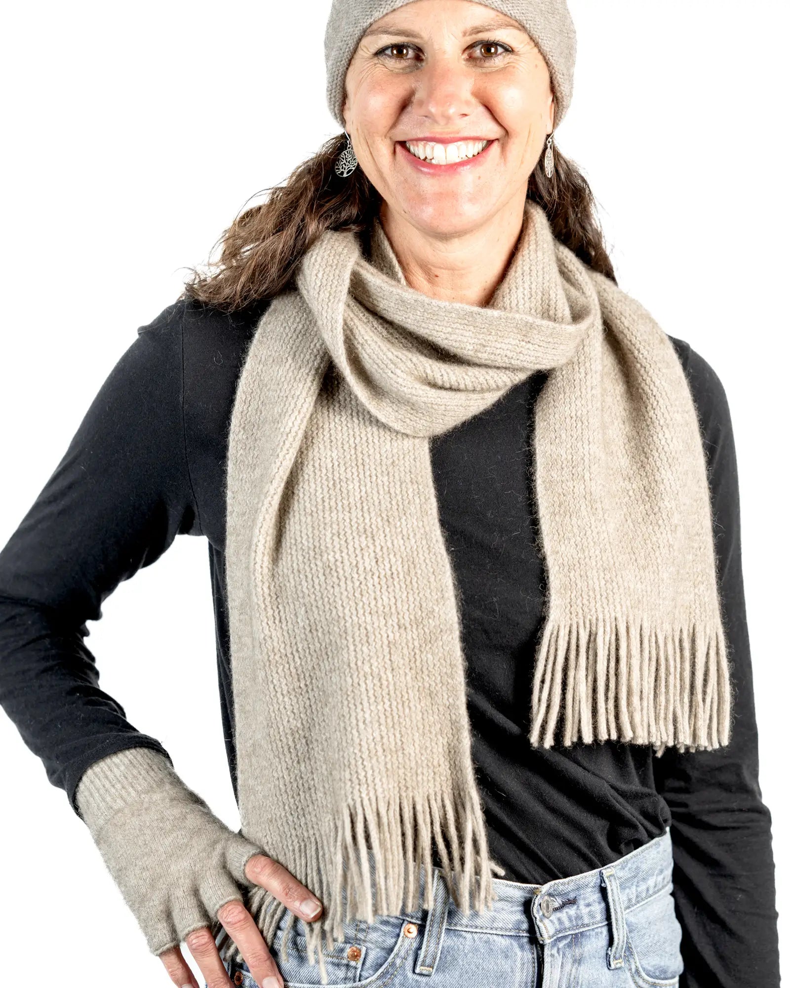 Natural Possum Merino Wool Scarf - Soft & Warm Winter Accessory for Men & Women - Perfect for Cold Weather, Outdoor Activities & Fashion