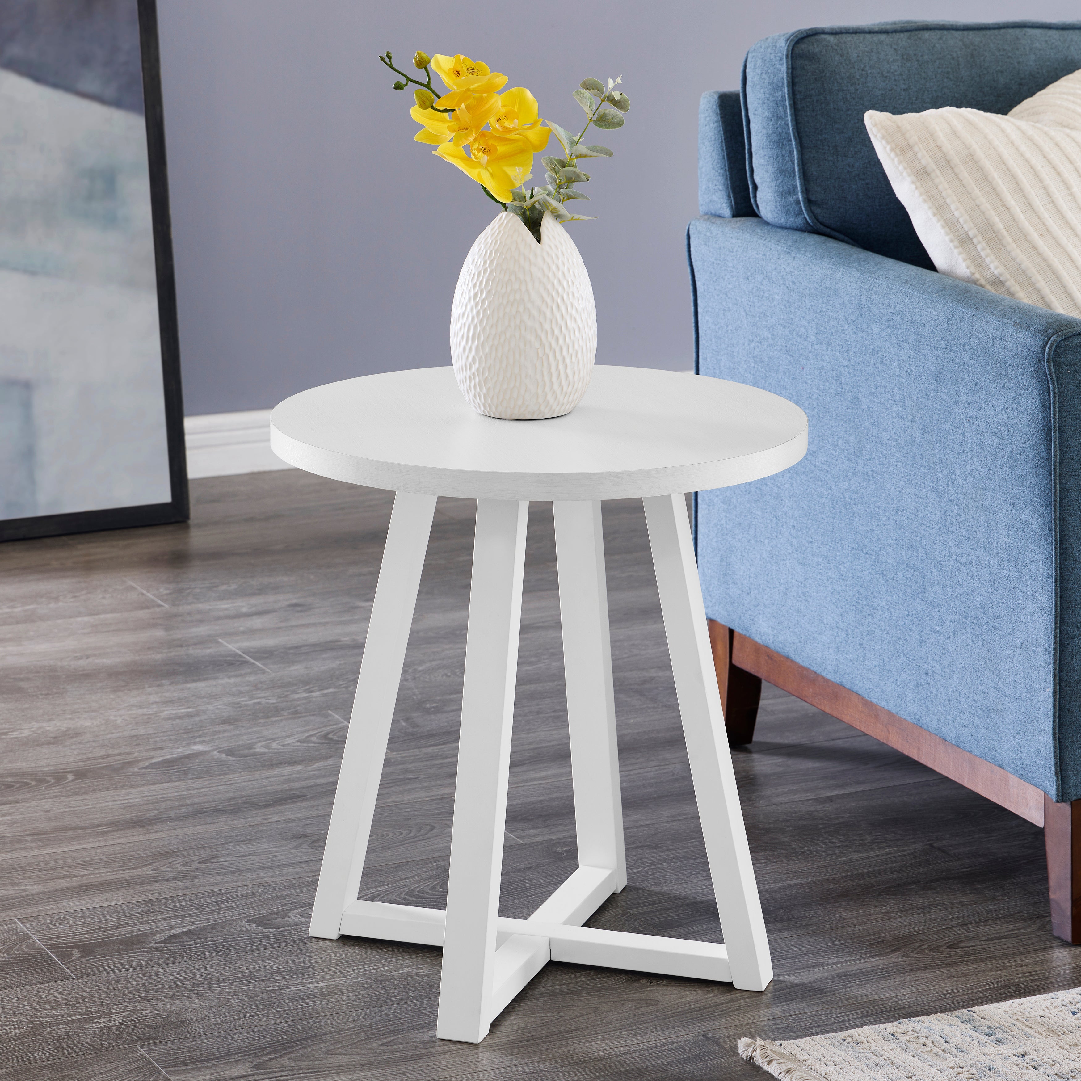 Modern Harmony Wood Oval End Table - Roundhill Furniture - Stylish & Functional Living Room Accent Table for Home Decor
