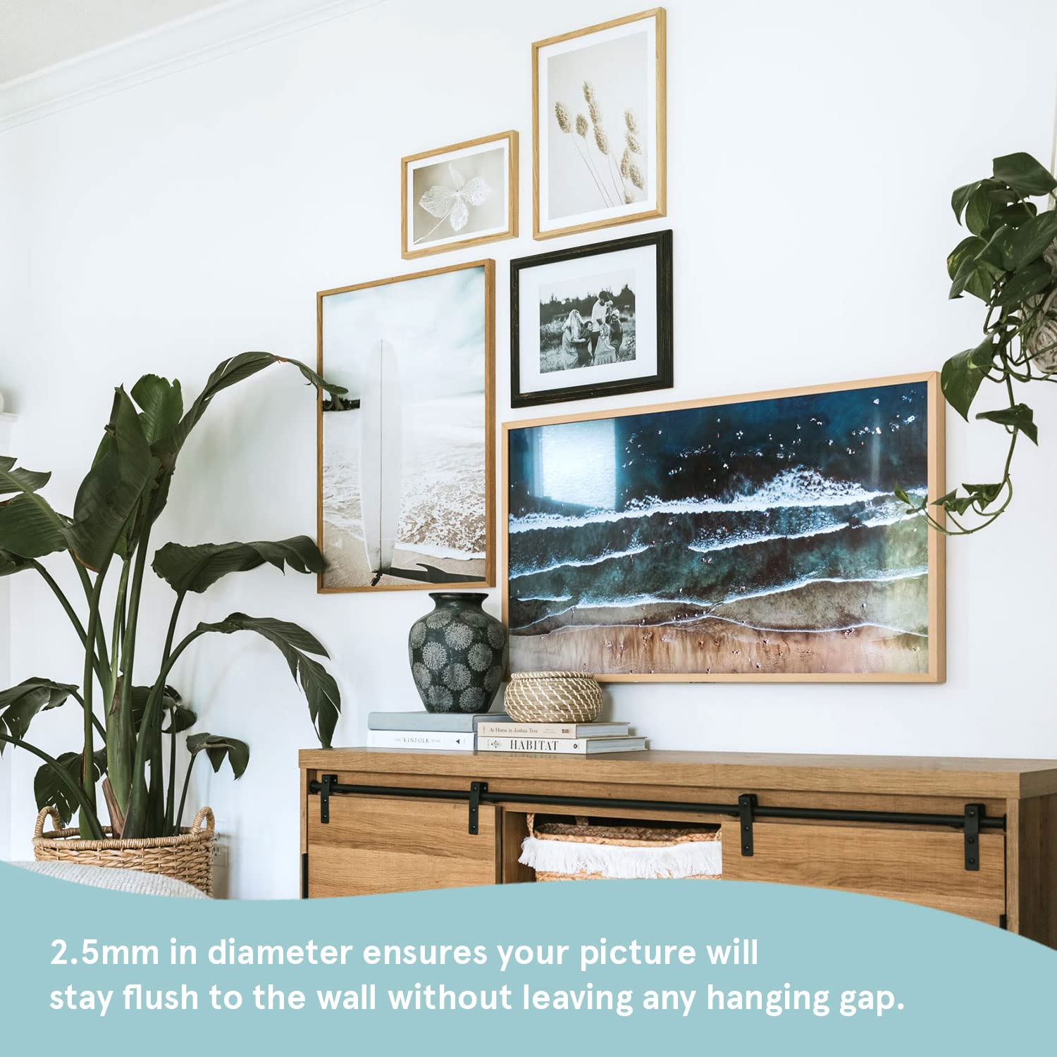 Smith’s® Extra Strong Picture Hanging Cord (20m x 2.5mm) - 30kg Heavy Duty Braided Rope with Matte Finish - Ideal for Hanging Pictures, Mirrors, Paintings & Wall Decor - Perfect for Home, Office & DIY Craft Projects