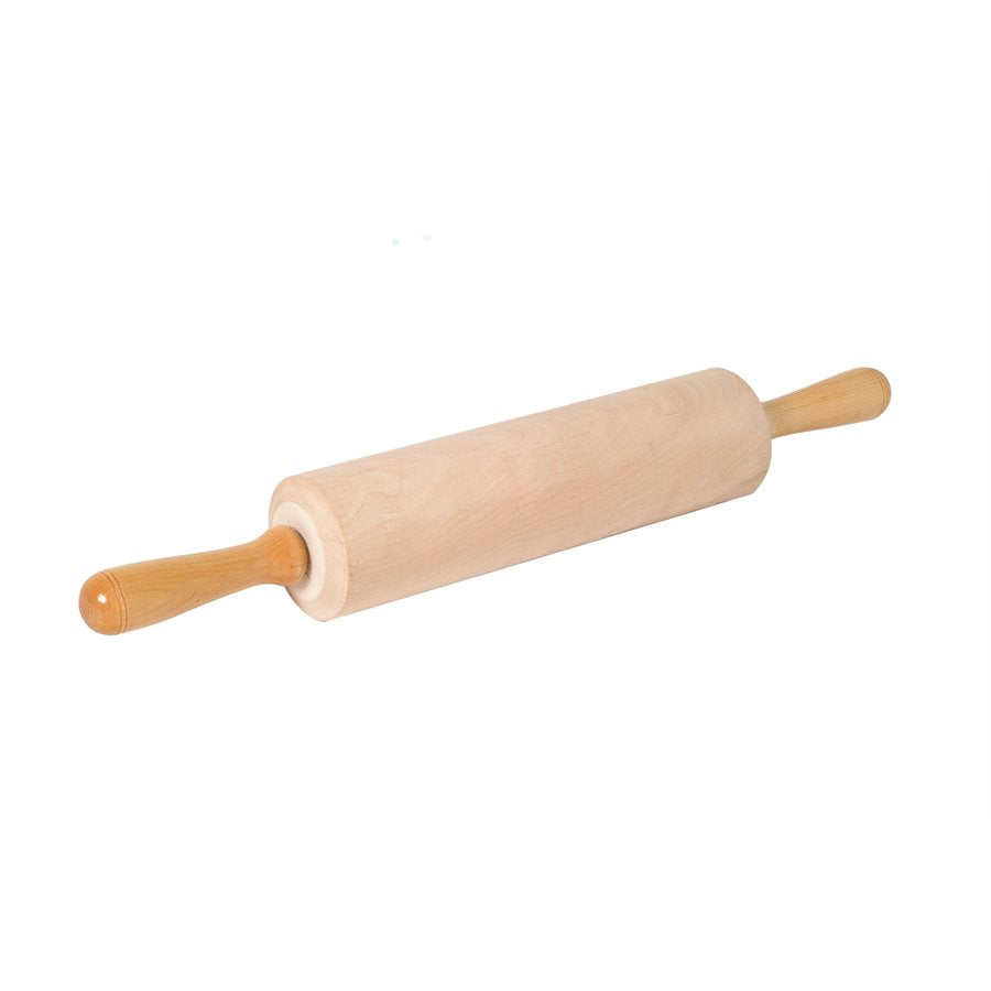 Winco 18-Inch Wooden Rolling Pin for Baking - Premium Hardwood Dough Roller for Cookies, Pastry, Pizza & Pie Crusts - Perfect Kitchen Tool for Home Bakers & Professional Chefs