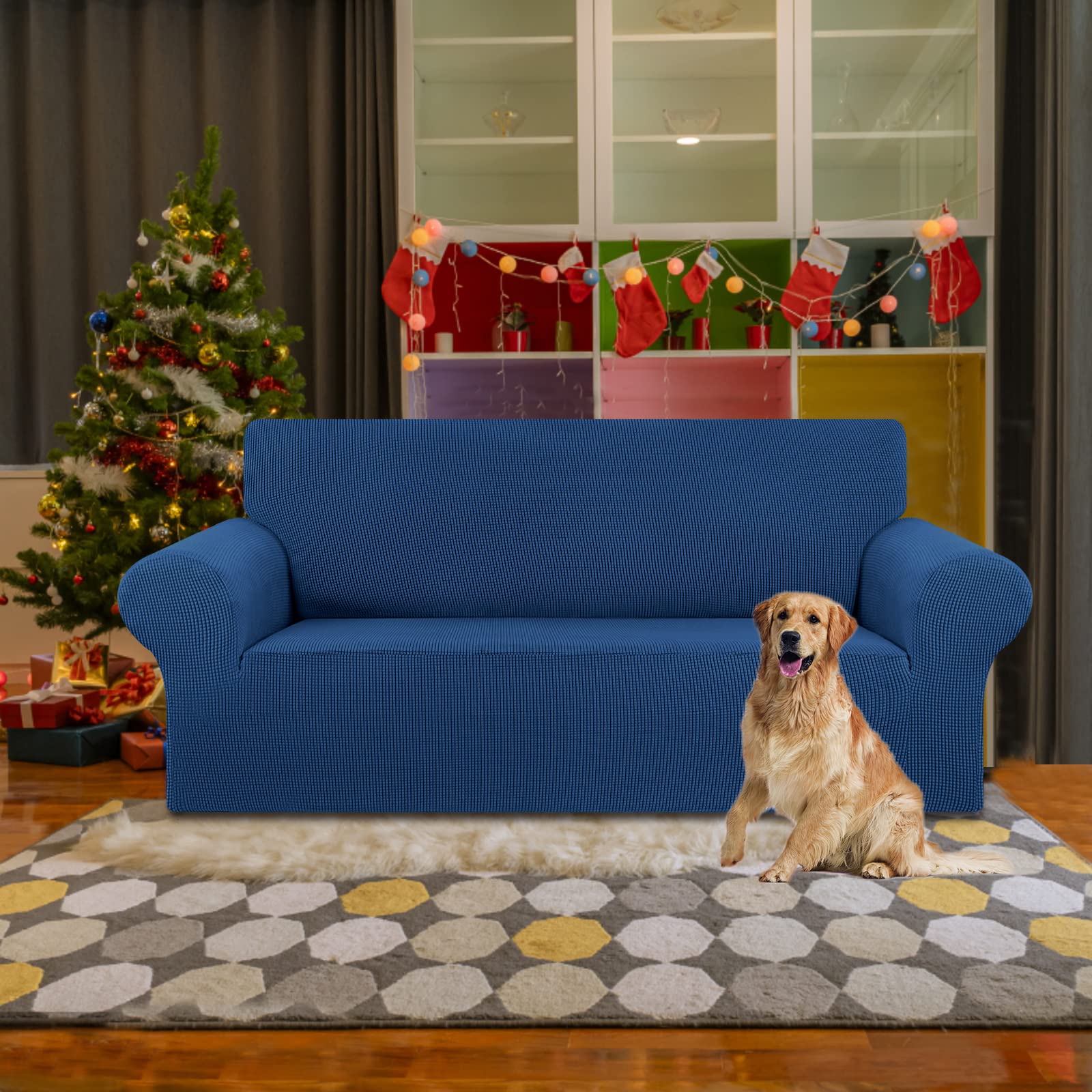 Stretch Loveseat Sofa Cover Slipcover for 2 Cushion Couch (55