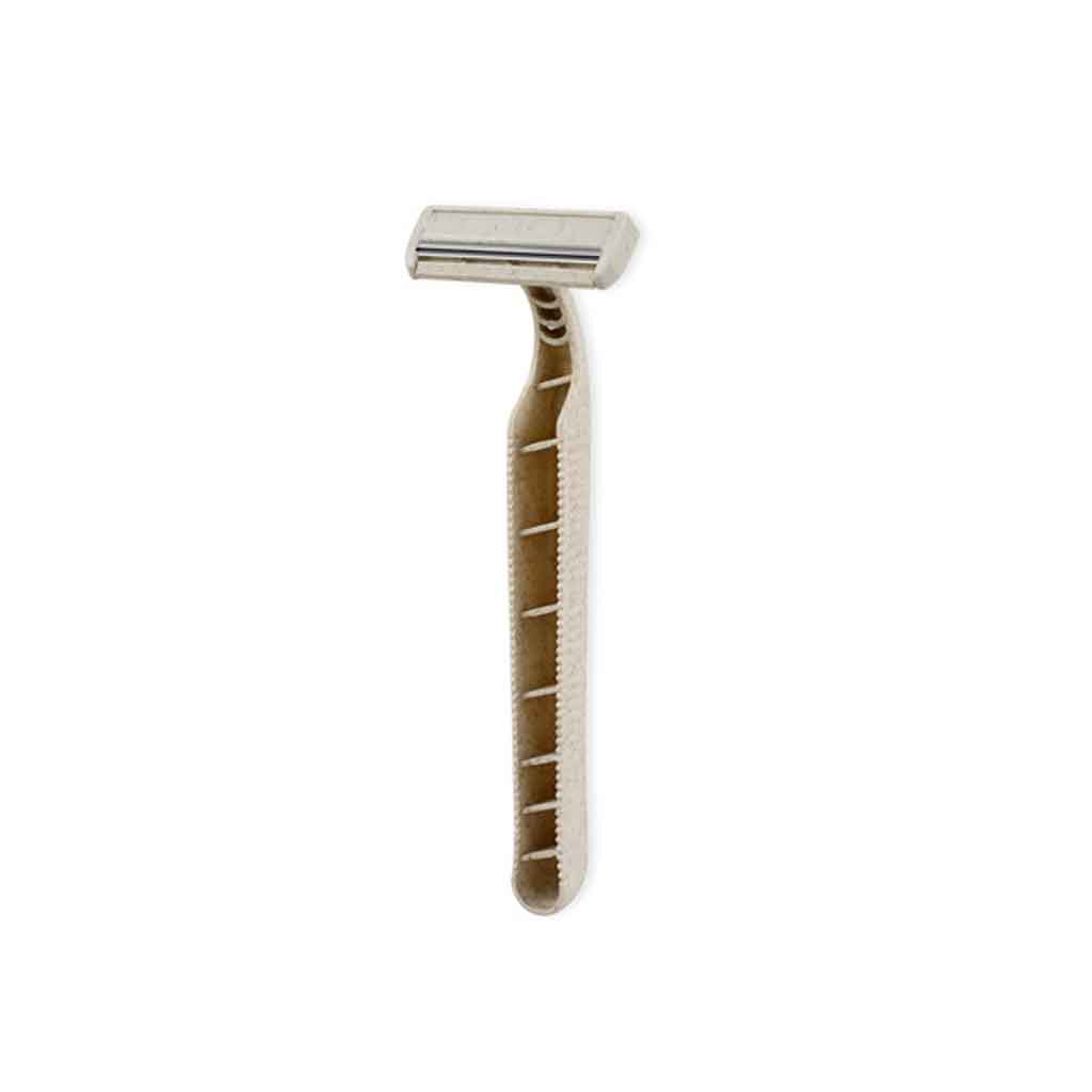 Eco-Friendly Biodegradable Wheat Straw Twin Blade Razors - Pack of 50 | Sustainable Shaving for Men & Women | Perfect for Travel, Gym & Zero Waste Lifestyle