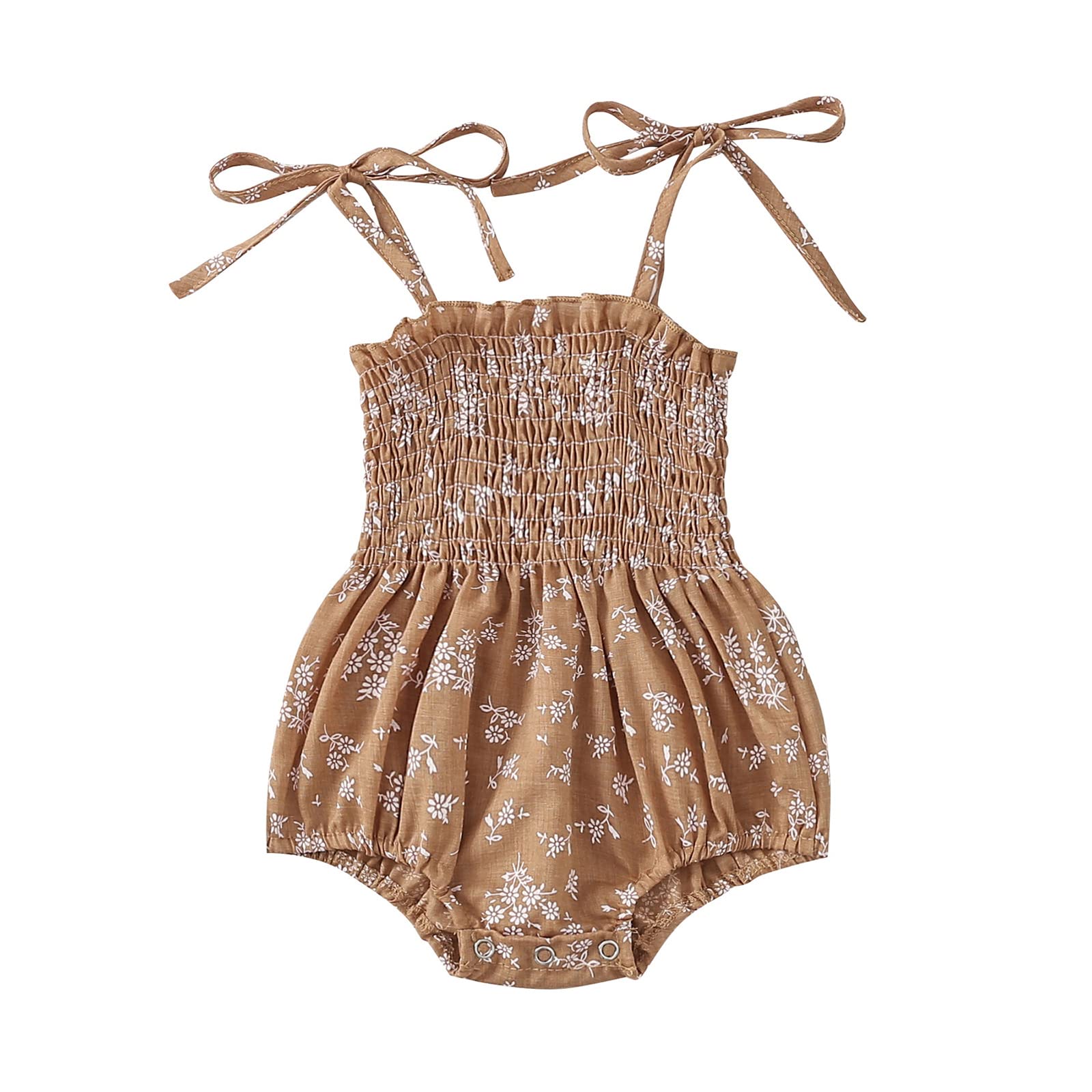 Floral Print Sister Matching Romper - Summer Sleeveless Playwear for Twins