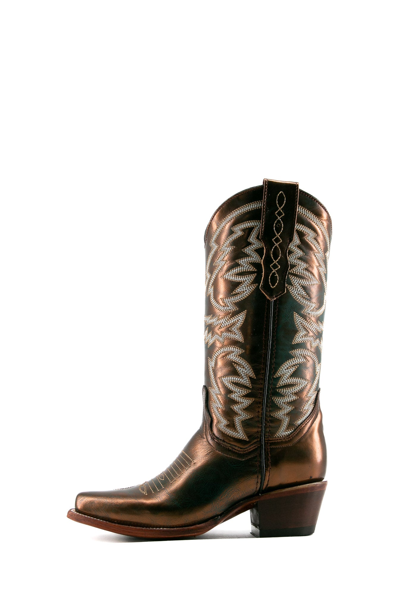 Selena Bronzed Snip Toe Cowgirl Boots - Western Ankle Booties for Women, Country Riding & Fashion Outfits