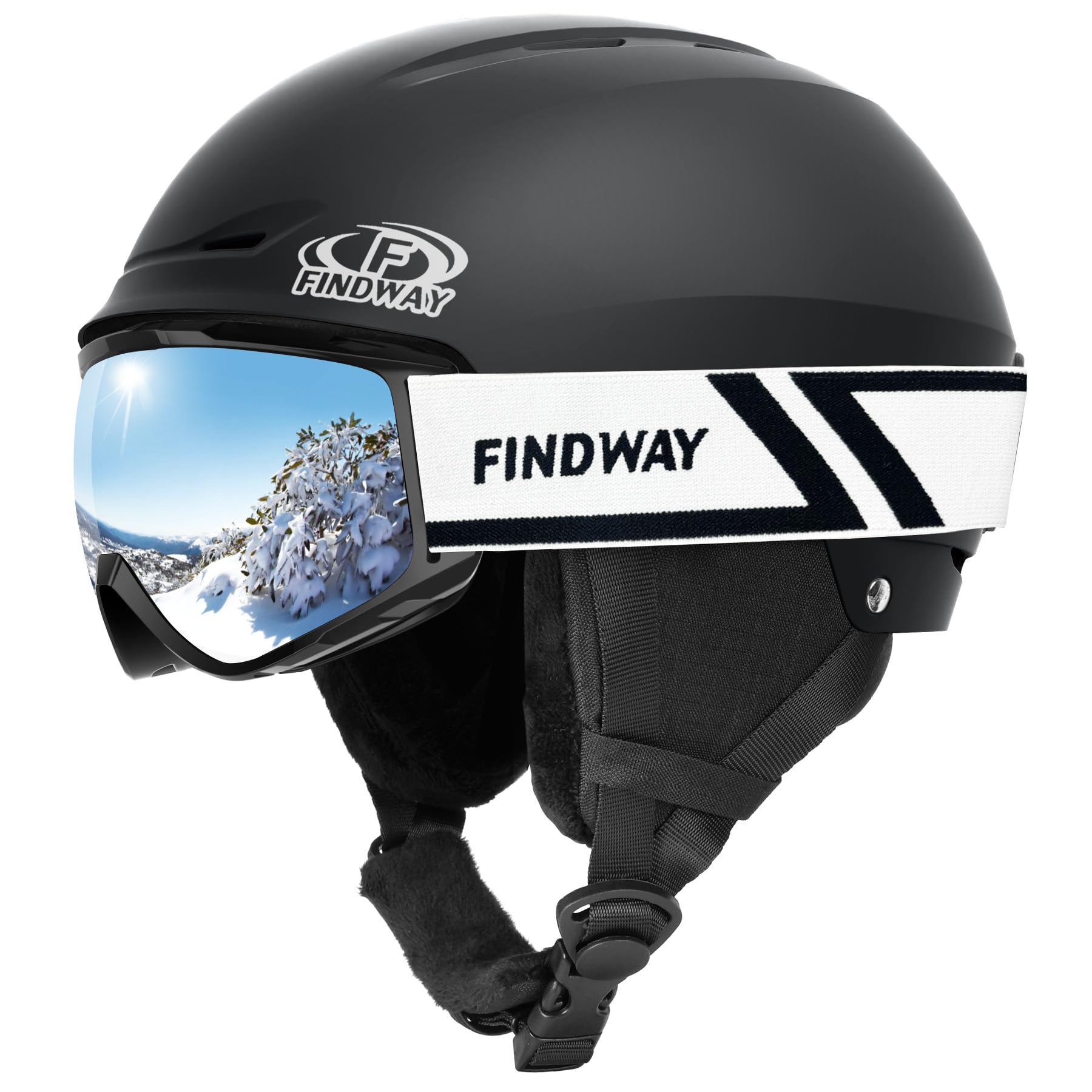 **Findway Ski Helmet Set for Adults - Shockproof Snowboard Helmet with Goggles, Durable ABS Shell & EPS Foam Inner Liner - Safety Snow Sports Gear for Men, Women & Youth - Perfect for Skiing, Snowboarding & Winter Adventures**