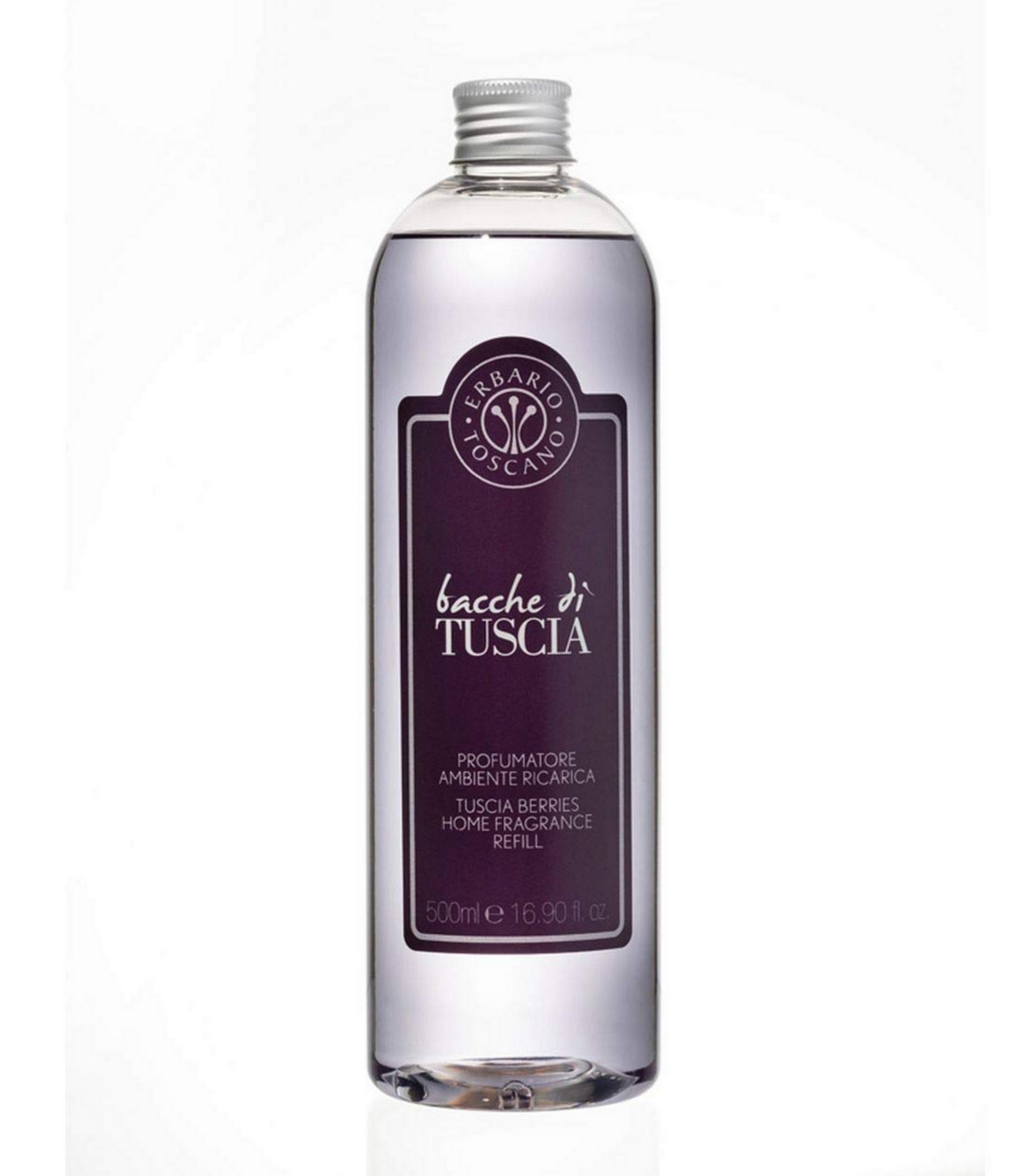 Erbario Toscano Tuscia Berry Reed Diffuser Refill 500ml - Aromatic Home Fragrance for Living Room, Bedroom & Office Decor