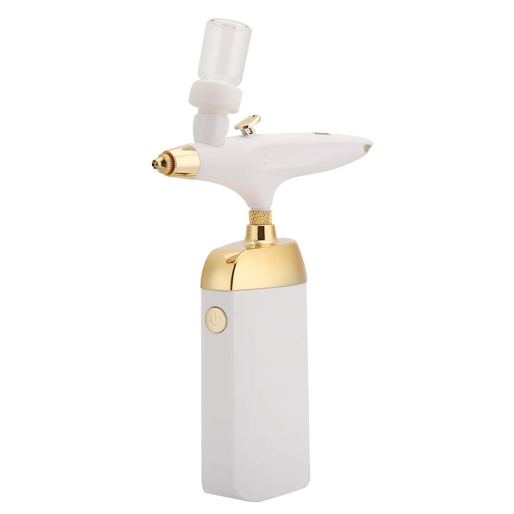 Portable Airbrush Makeup Machine - Handheld Oxygen Injection Moisturizing Beauty Device with Tattoo Paint Spray Gun for Home & Professional Use | Perfect Gift for Women (White) | Ideal for Skincare, Makeup Application & Cosmetic Tattooing