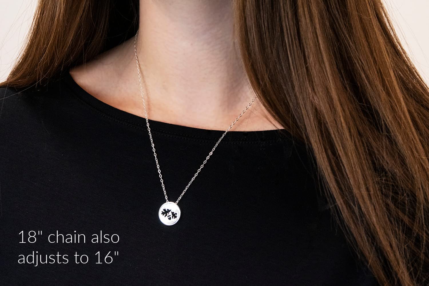 EFYTAL Sterling Silver Floral Oak Necklace for Women - Inspirational Strength & Encouragement Gift with Message Card - Get Well Soon Present for Her - Perfect Friendship Jewelry for Everyday Wear & Special Occasions