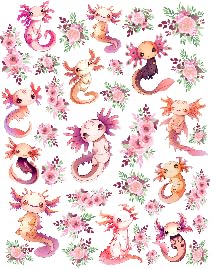 Axolotls Floral