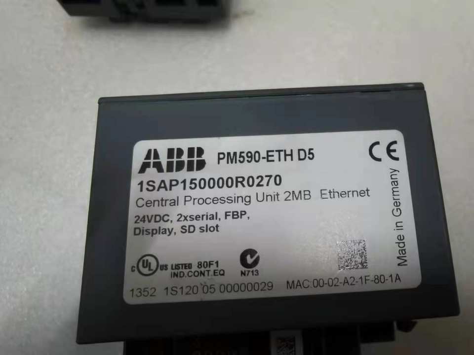 Original ABB PM590 ETH D5 1SAP150000R0270 Industrial Automation Module - 100% Genuine & Tested for Reliable Performance | Used in PLC Systems, Manufacturing Control, and Process Automation