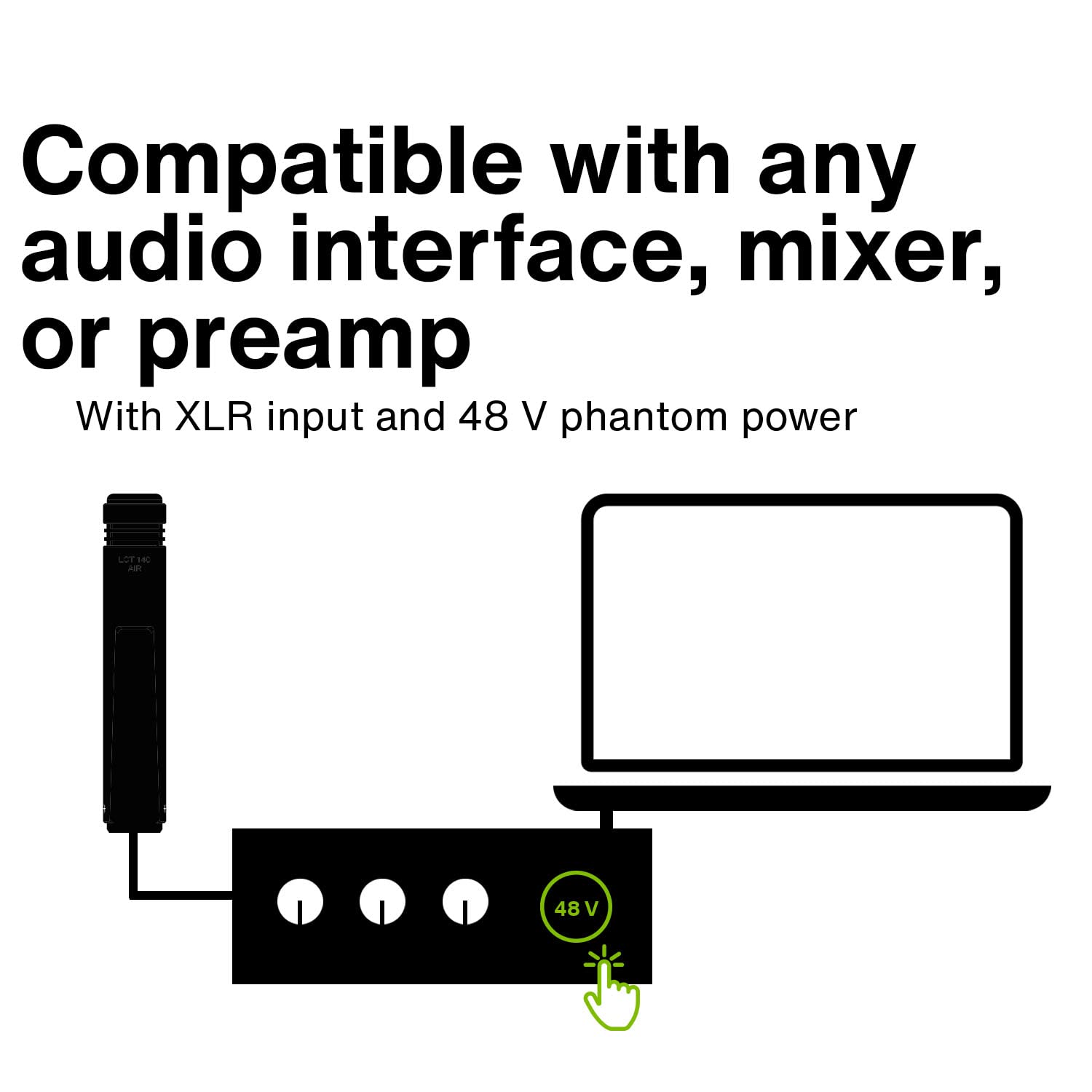 LCT 140 AIR Small Diaphragm Condenser Microphone - Professional Studio Recording Mic for Vocals, Acoustic Instruments & Podcasting - Perfect for Home Studios, Live Performances & Voice Overs