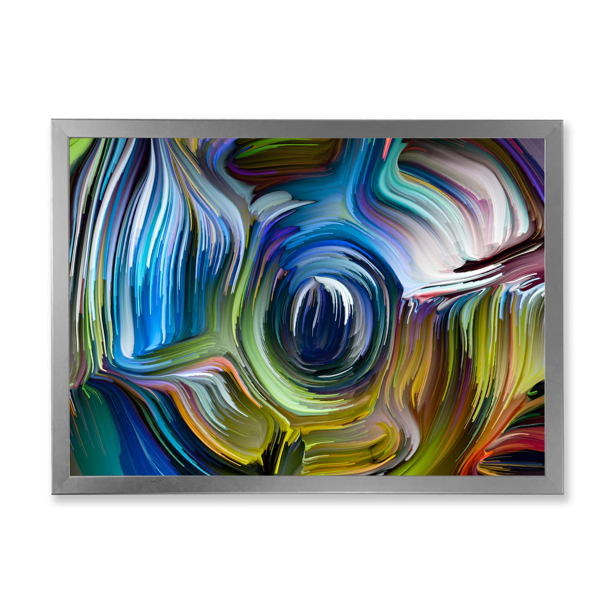 Color Fusion Modern Framed Wall Art - Contemporary Home Decor for Living Room, Bedroom & Office - Premium Canvas Print for Stylish Interior Design