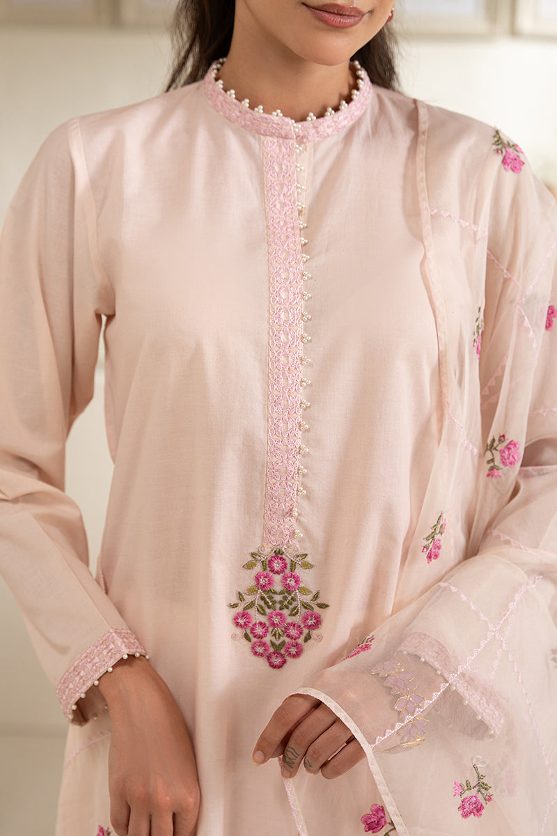 BLUSH BLOSSOM 2-Piece Set (Shirt & Dupatta) - Elegant Women's Ethnic Outfit for Weddings, Parties & Festive Occasions