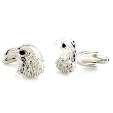Premium Eagle Head Animal Cufflinks for Men - Luxury Gift Box & Free Cleaning Cloth Included - Perfect for Weddings, Business Meetings & Formal Events