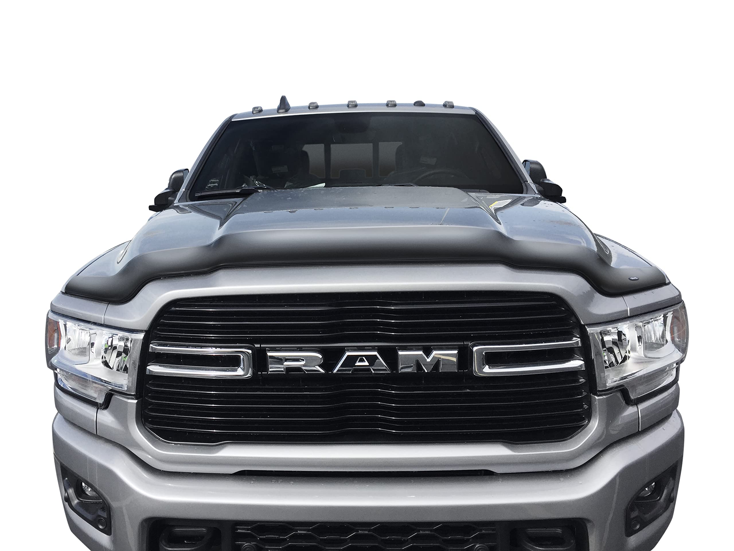 AVS Aeroskin Matte Black Hood Protector for 2009-2024 Ram 1500 (Excluding Sport/Rebel) | Low Profile Bug Deflector & Stone Guard | Truck Accessories for Off-Road Protection & Highway Driving