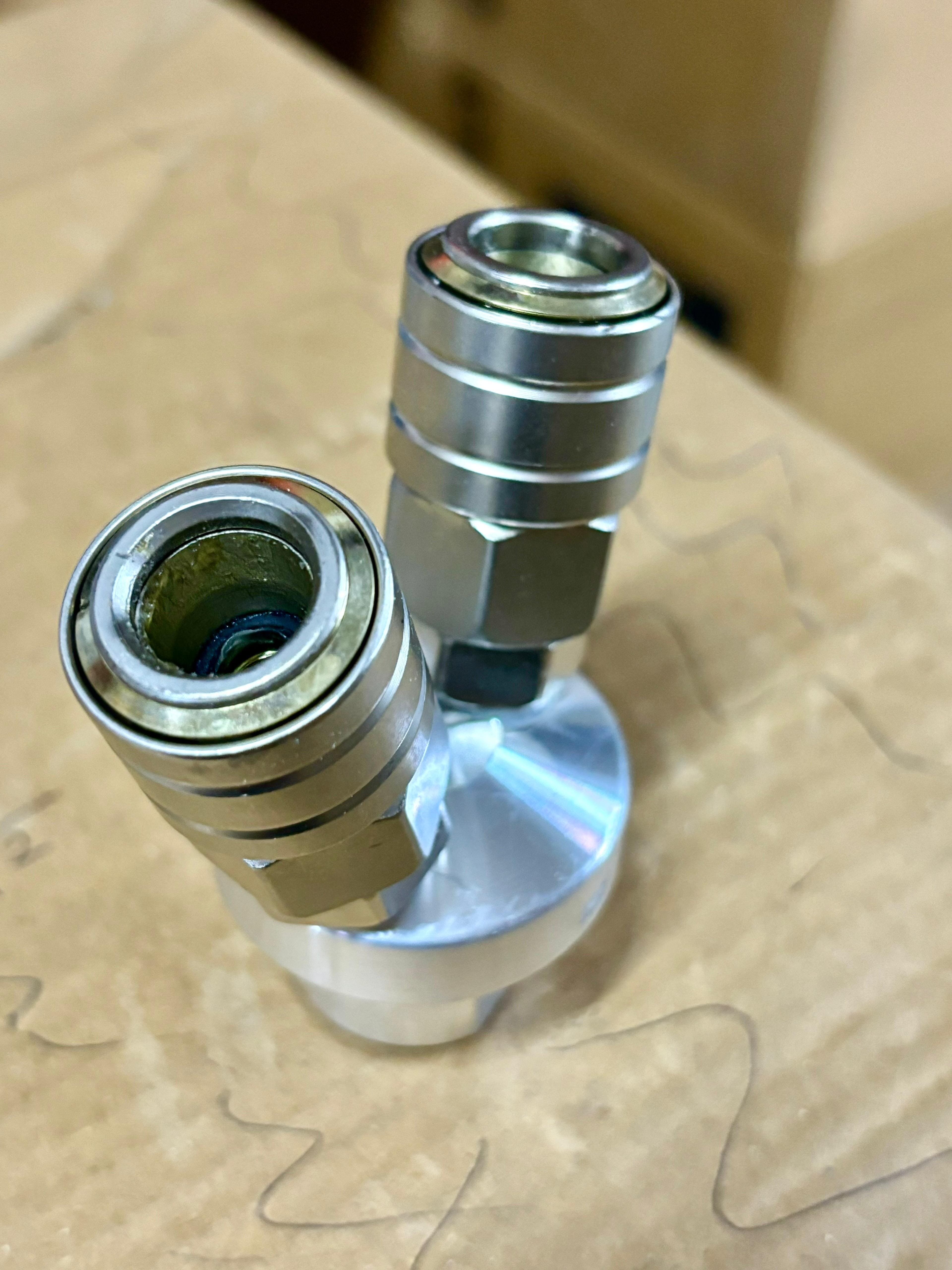 Aiko QC R2 QR 2-Way Round Quick Release Coupling - High Pressure Hydraulic Hose Fitting for Industrial & Agricultural Equipment