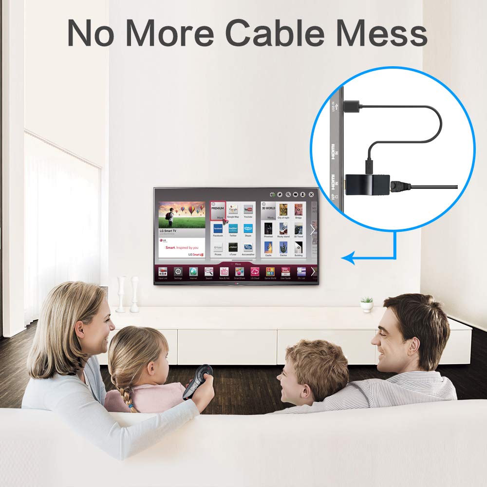 DDMALL 500ft 4K HDMI Extender Over TCP/IP - Real 4K 30Hz, Works with CAT5e/6/7 Cable, 1-to-1 & 1-to-Many via Gigabit Switch, USB Powered HDMI Over Ethernet (HIP20RX) - Perfect for Home Theater, Gaming & Conference Room AV Setup