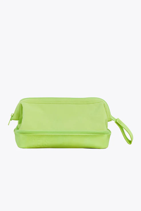 Premium Leather Dopp Kit in Citron Yellow - Travel Toiletry Bag for Men & Women - Perfect for Gym, Business Trips & Weekend Getaways