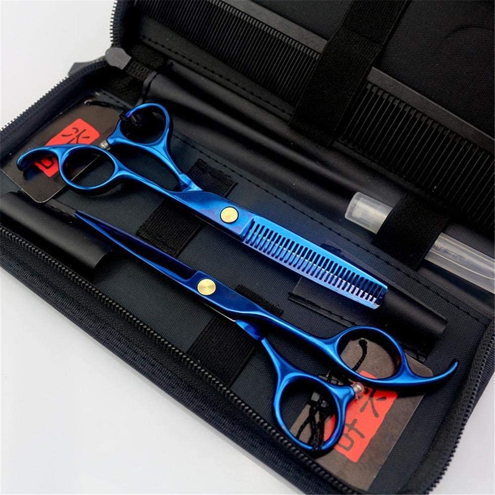 Professional Hair Cutting Scissors 5.5 Inch - Ultra Sharp Barber Shears Kit with Thinning Scissors for Women & Men - Ideal for Salon, Home Haircuts, Styling & Grooming
