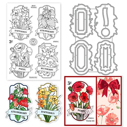 Spring Flower Clear Stamps and Dies