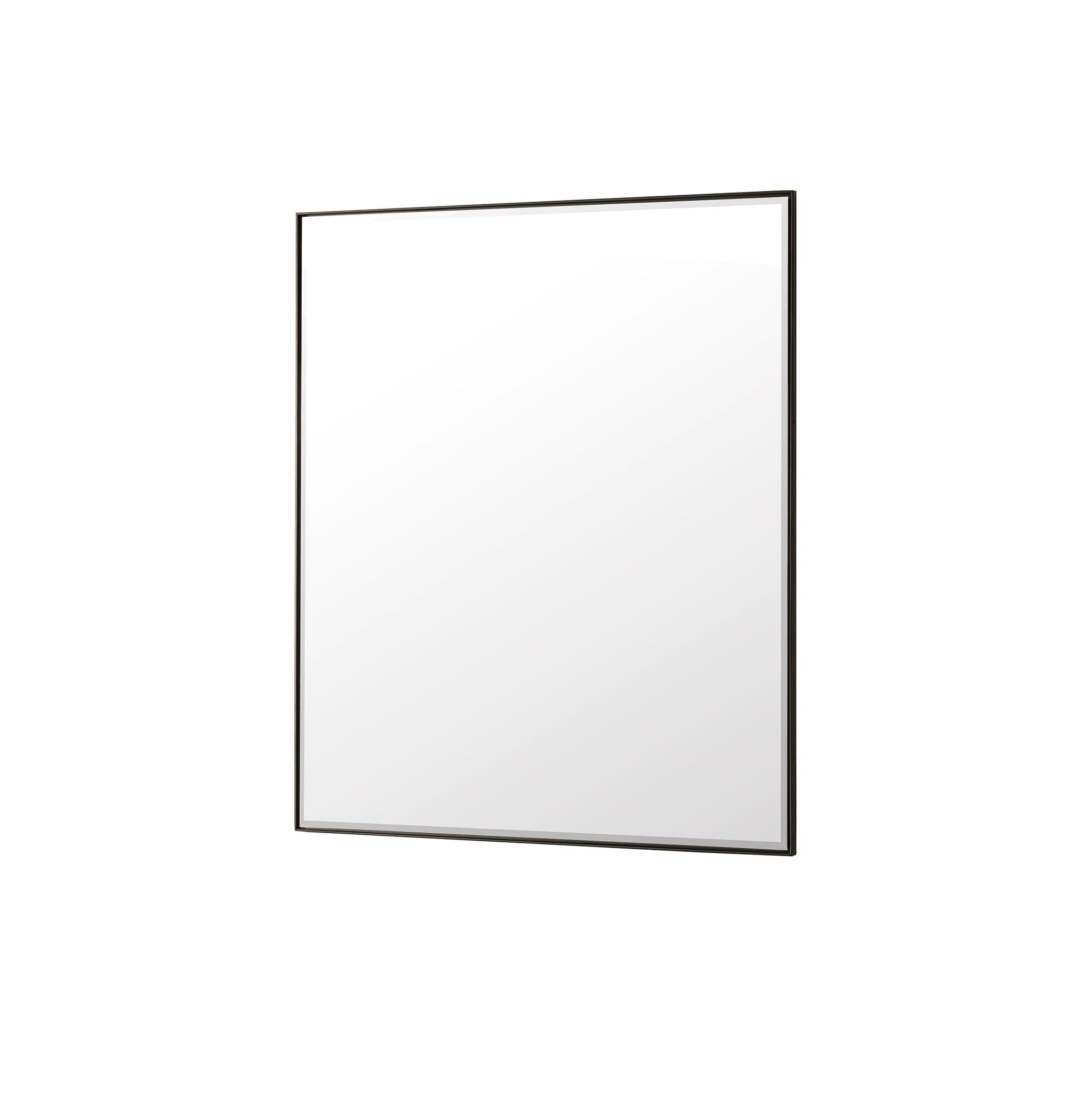 Rohe 36-Inch Wall Mirror in Matte Black - Modern Framed Bathroom & Bedroom Decor for Home & Office