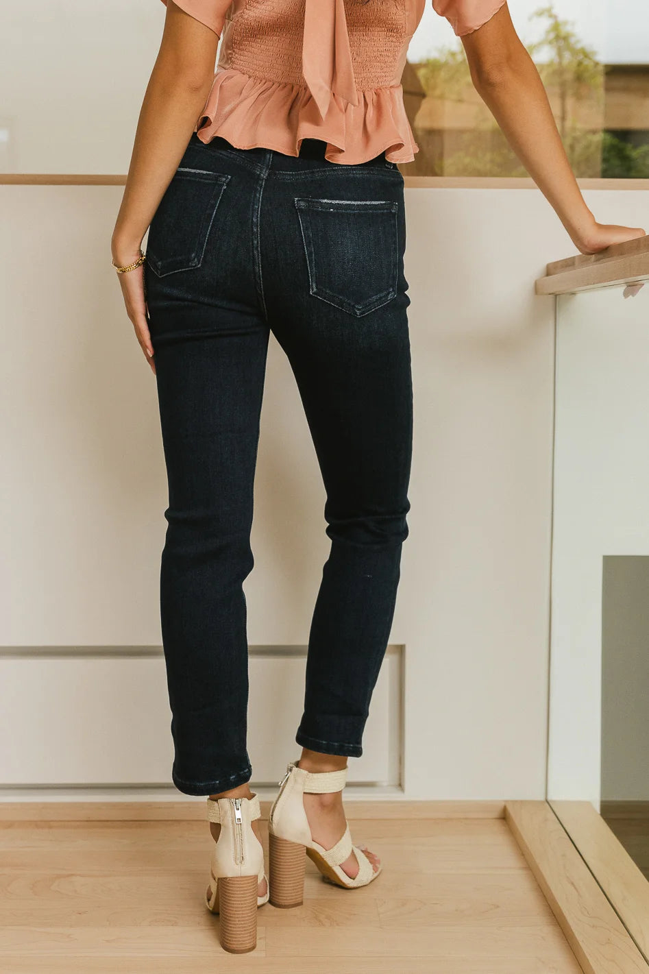 Maria Slim Straight Leg Jeans for Women - High Waist Stretch Denim Pants - Comfortable & Flattering Fit - Perfect for Casual Wear, Office & Date Night