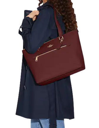 Coach Gallery Tote Bag for Women - Genuine Leather Designer Handbag with Shoulder Strap - Perfect for Work, Travel & Everyday Use