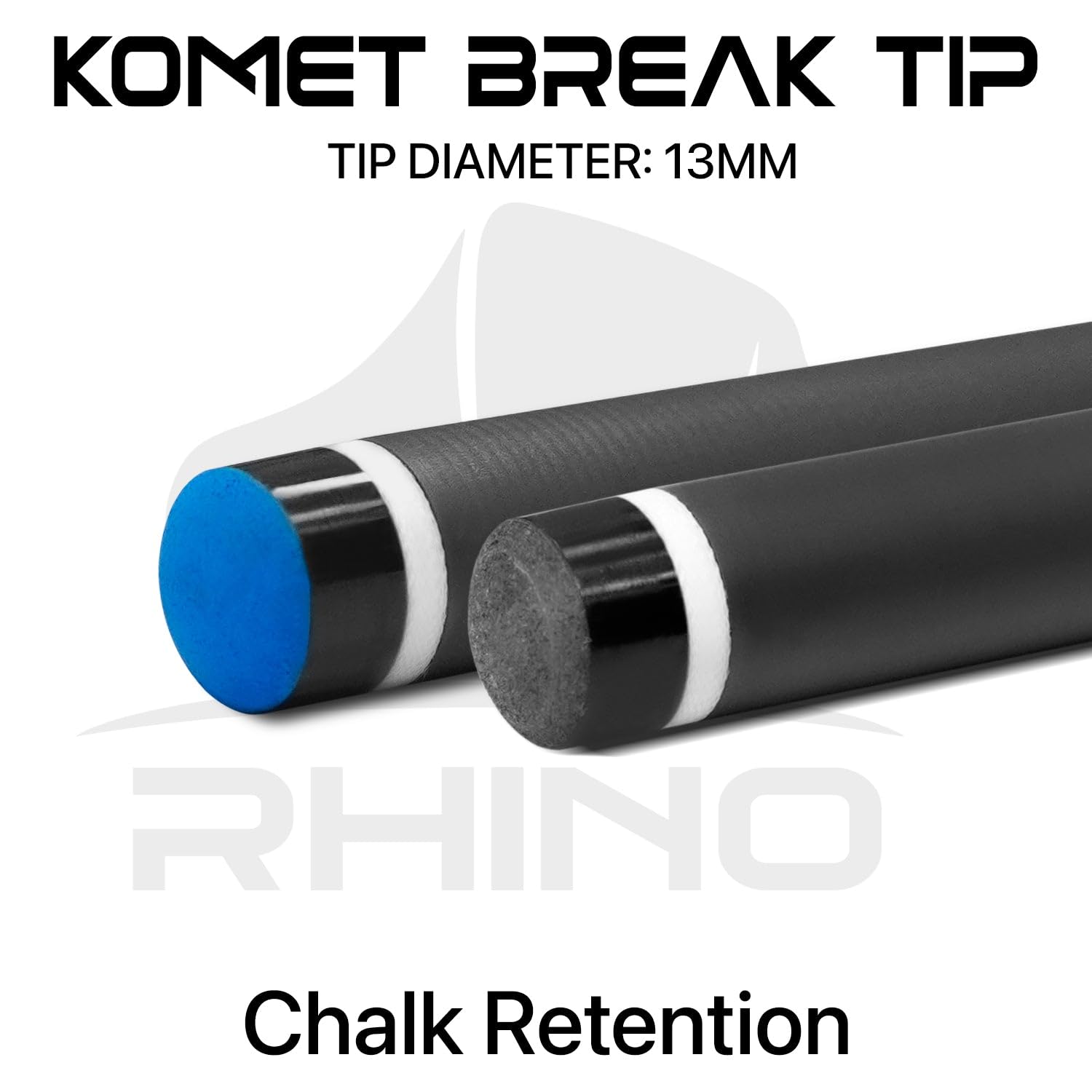 RHINO 30-Inch Carbon Fiber Break Cue Shaft with Komet Break Tip - 13mm Pro Taper for Powerful & Precise Pool Breaks | Ultra Smooth Finish | Perfect for Tournament Play & Home Pool Tables