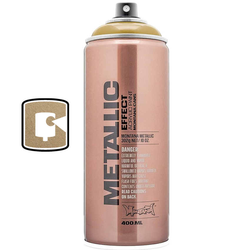 Montana Metallic 400ML Spray Paint Can - Premium Aerosol Paint for DIY Crafts, Automotive Touch-Ups & Home Decor Projects