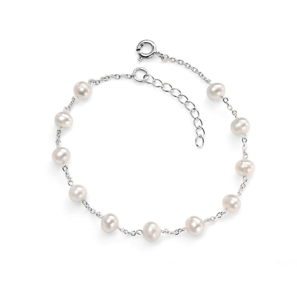 Elegant Silver Pearl Bracelet for Women - Timeless Jewelry Gift for Wedding, Party & Everyday Wear