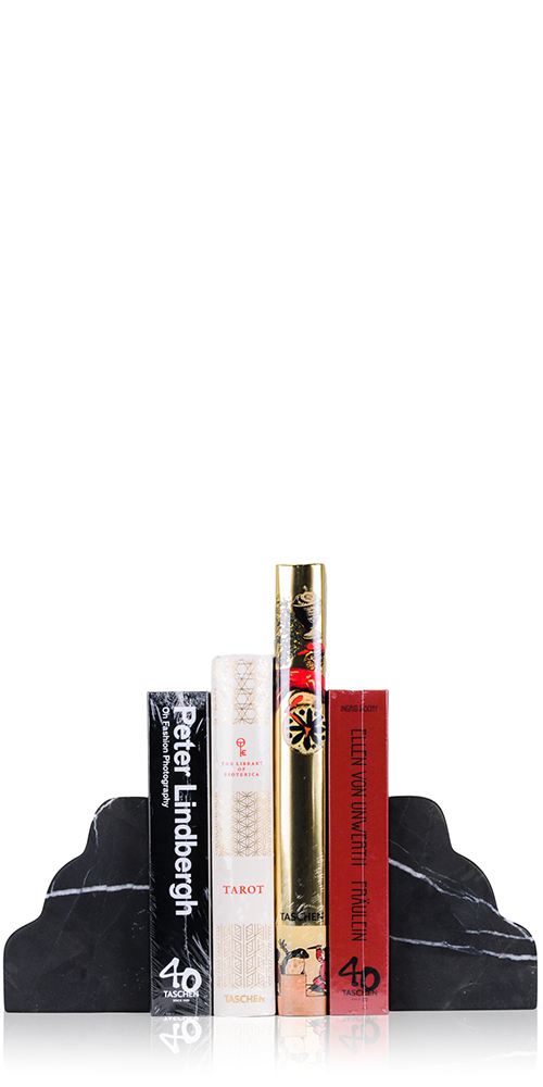 Elegant Nero Marble Cloud Bookend - Stylish Book Holder for Home Office & Library Decor - Perfect for Organizing Books, Shelves, and Desks