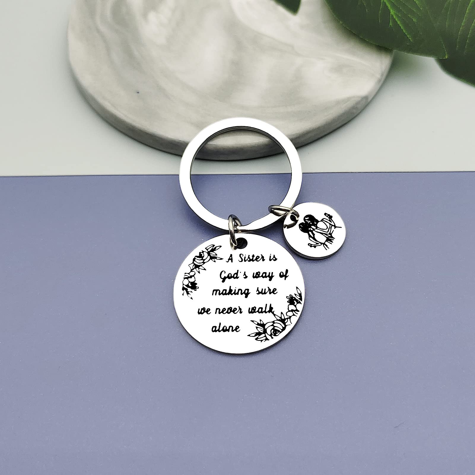 Best Friendship Keychain - Cute Sister Gift for Birthday, Christmas, Graduation & Appreciation | Funny Jewelry for Women, Teens & Sister-in-Law | Perfect for Everyday Carry, Keyrings & Heartfelt Gifting