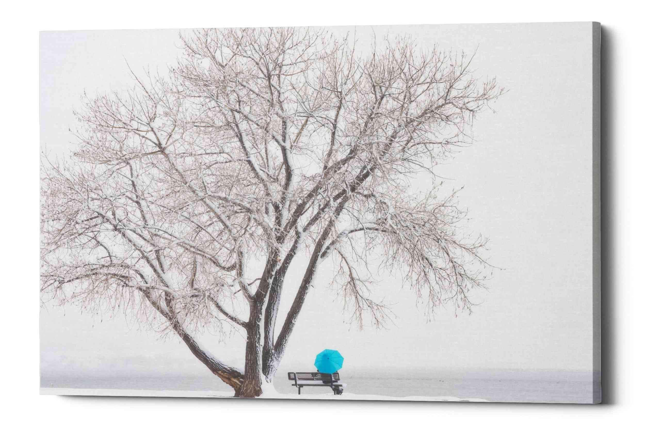 Another Winter Alone by Darren White - 26x40 Inch Canvas Wall Art for Living Room, Bedroom & Office Decor - Winter Landscape Painting - Modern Home Artwork