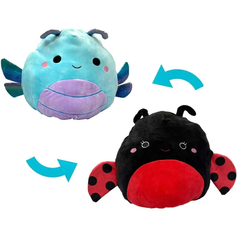 5 Pack Squishmallow Flip a Mallows Plush Toys - Heather Dragonfly & Trudy Ladybug Stuffed Animals for Kids, Perfect for Cuddling, Collecting, and Room Decor