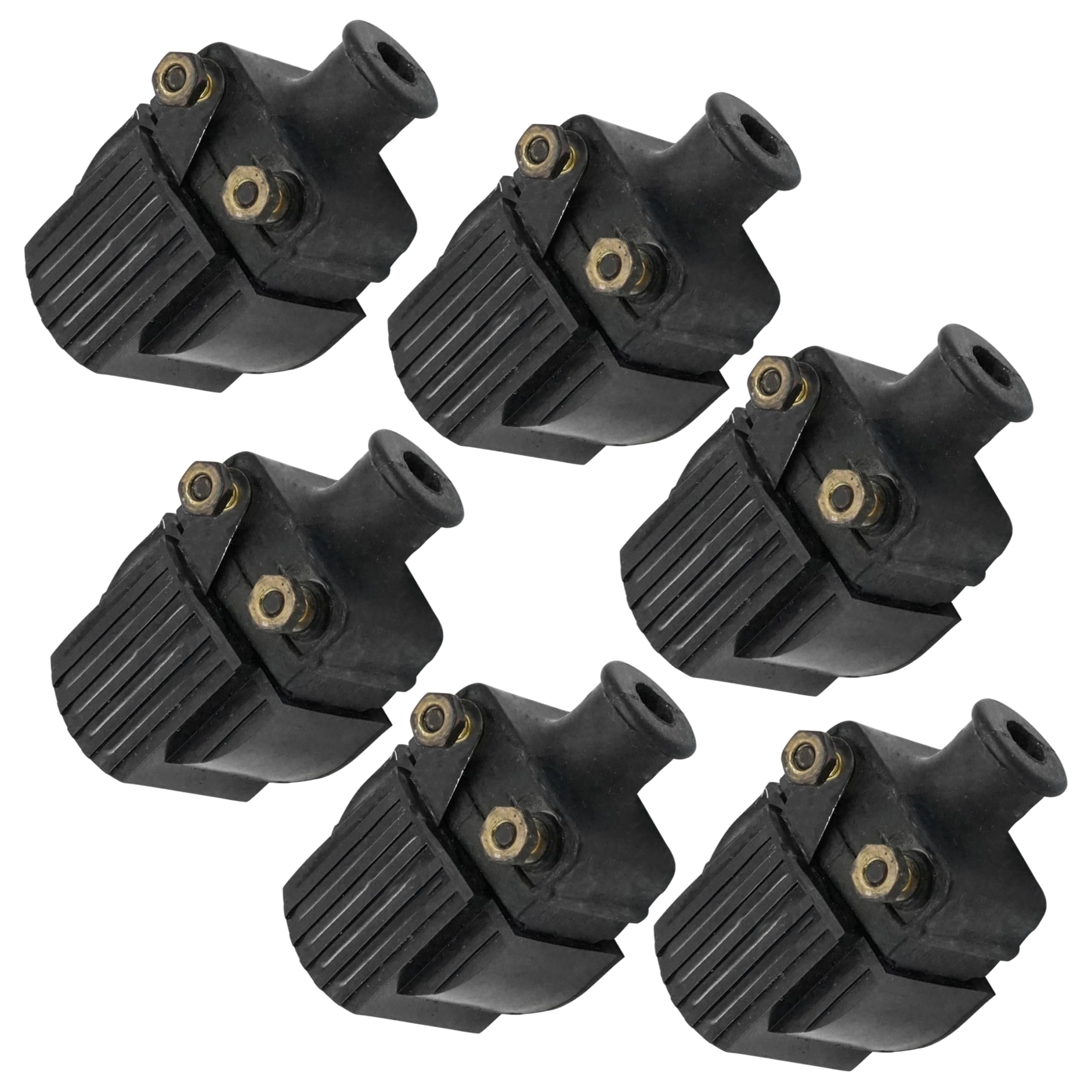 Caltric 6-Pack Ignition Coils Compatible with Mercury Outboard 200HP Engine 1973-1980 & 1982-1999 - Replacement Parts for Marine Boat Motor Performance & Reliability