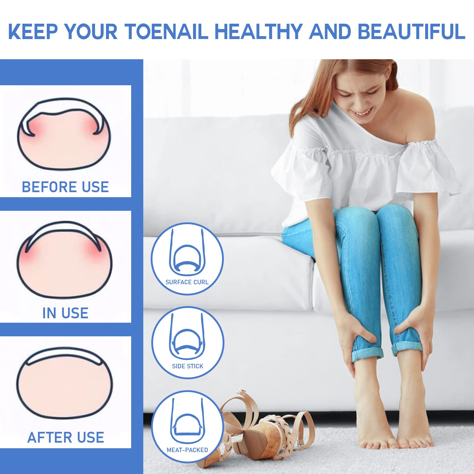 **110PCS Ingrown Toenail Treatment Kit – Professional Toenail Corrector Strips, Patch & Removal Tools – Pain Relief & Pedicure Care for Ingrown Nails – Perfect for Home & Salon Use**