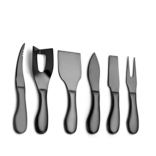 Premium Stainless Steel Cheese Knife Set with Fork & Slicer - 5-Piece Cheese Cutting Tools Collection for Cheese Boards, Wine Pairings & Charcuterie Platters - Ideal for Dinner Parties, Gifts & Gourmet Cheese Lovers