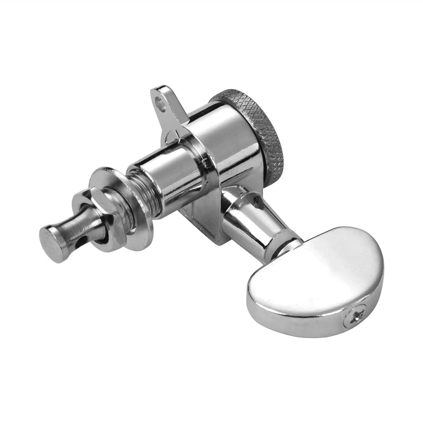 4 Chrome Sealed Guitar Tuning Pegs - 2 Left + 2 Right Bass Guitar Machine Heads with Knobs | Premium Tuners for Smooth String Adjustments | Perfect for Electric & Acoustic Bass Guitars