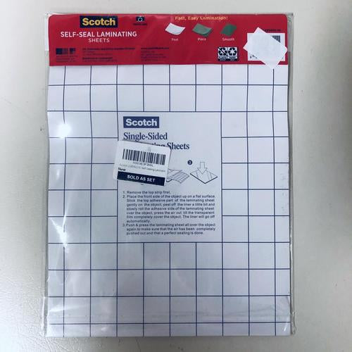 3M Scotch Self-Sealing Laminating Sheets, 9x12 Inch Letter Size (LS854SS10) - 10 Sheets for Documents, Photos & ID Protection - Perfect for Office, School & Home Organization